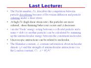 Last Lecture: