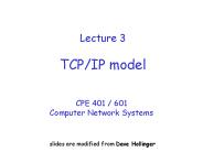 Lecture 3 TCP/IP model