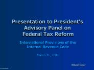 Presentation to President