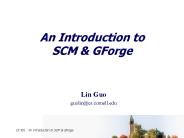 An Introduction to SCM