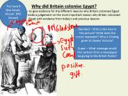 Why did Britain colonise Egypt? Standard aim 