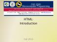HTML: Introduction PowerPoint PPT Presentation