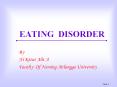 EATING DISORDER PowerPoint PPT Presentation