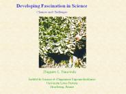 Developing Fascination in Science
