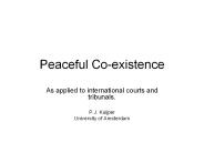 Peaceful Co-existence