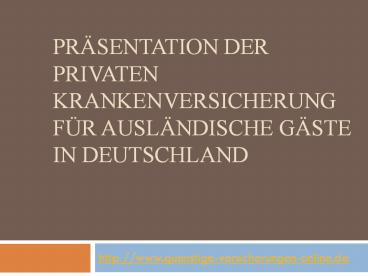 Günstige Krankenversicherung für Touristen in Deutschland