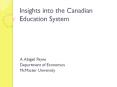Insights into the Canadian Education System PowerPoint PPT Presentation