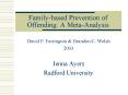 Family-based Prevention of Offending: A Meta-Analysis PowerPoint PPT Presentation