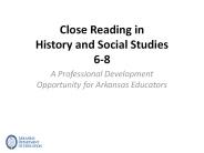 Close Reading in History and Social Studies 6-8