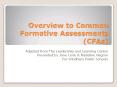 Overview to Common Formative Assessments (CFAs) PowerPoint PPT Presentation
