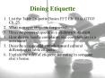 Dining Etiquette PowerPoint PPT Presentation