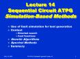 Lecture 14 Sequential Circuit ATPG Simulation-Based Methods PowerPoint PPT Presentation