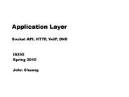 Application Layer Socket API, HTTP, VoIP, DNS