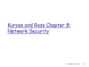 Kurose and Ross Chapter 8: Network Security