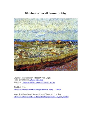 Bloeiende perzikbomen 1889 -- Artisoo