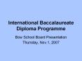 International Baccalaureate Diploma Programme PowerPoint PPT Presentation