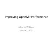 Improving OpenMP Performance