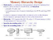 Memory Hierarchy Design