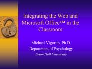 Integrating the Web and Microsoft Office