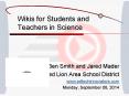 Wikis for Students and Teachers in Science PowerPoint PPT Presentation