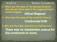 Warm-Up                 Monday, November 26