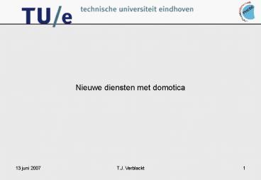 Nieuwe diensten met domotica