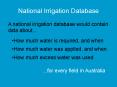 National Irrigation Database PowerPoint PPT Presentation