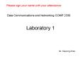 Data Communications and Networking COMP 2330 PowerPoint PPT Presentation