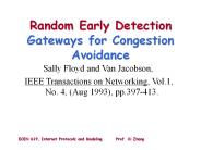 Random Early Detection Gateways for Congestion Avoidance