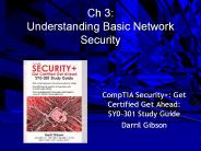 Ch 3: Understanding Basic Network Security