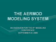 THE AERMOD MODELING SYSTEM