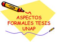ASPECTOS FORMALES TESIS UNAP