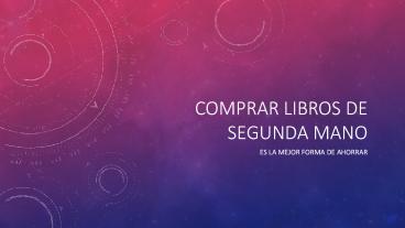 Comprar libros de segunda mano