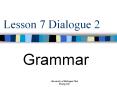 Lesson 7 Dialogue 2 PowerPoint PPT Presentation