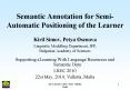 Semantic Annotation for Semi-Automatic Positioning of the Learner PowerPoint PPT Presentation