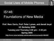 Social Uses of Mobile Phones