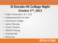 El Dorado HS College Night October 2nd, 2013 PowerPoint PPT Presentation