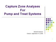 Capture Zone Analyses For Pump and Treat Systems