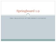 The Challenge of the Hero