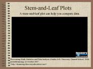 PPT – Stem-and-Leaf Plots PowerPoint presentation | free to view - id ...