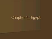 Chapter 1: Egypt