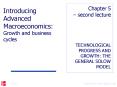 TECHNOLOGICAL PROGRESS AND GROWTH: THE GENERAL SOLOW MODEL PowerPoint PPT Presentation