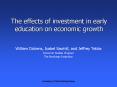 The effects of investment in early education on economic growth PowerPoint PPT Presentation