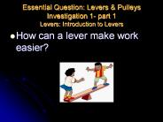 Essential Question: Levers