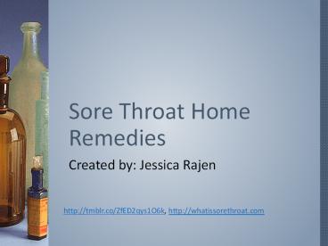Sore Throat Home Remedies