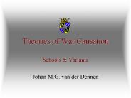 Theories of War Causation