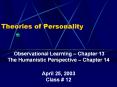 Theories of Personality PowerPoint PPT Presentation