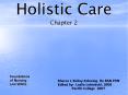 Holistic Care Chapter 2 PowerPoint PPT Presentation