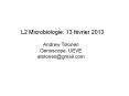 L2 Microbiologie: 13 f PowerPoint PPT Presentation