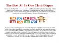 The Best All In One Cloth Diaper PowerPoint PPT Presentation